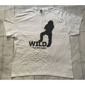 Jack Link's Beef Jerky Graphic T Shirt Wild Beef Snacks Sasquatch Size XL White